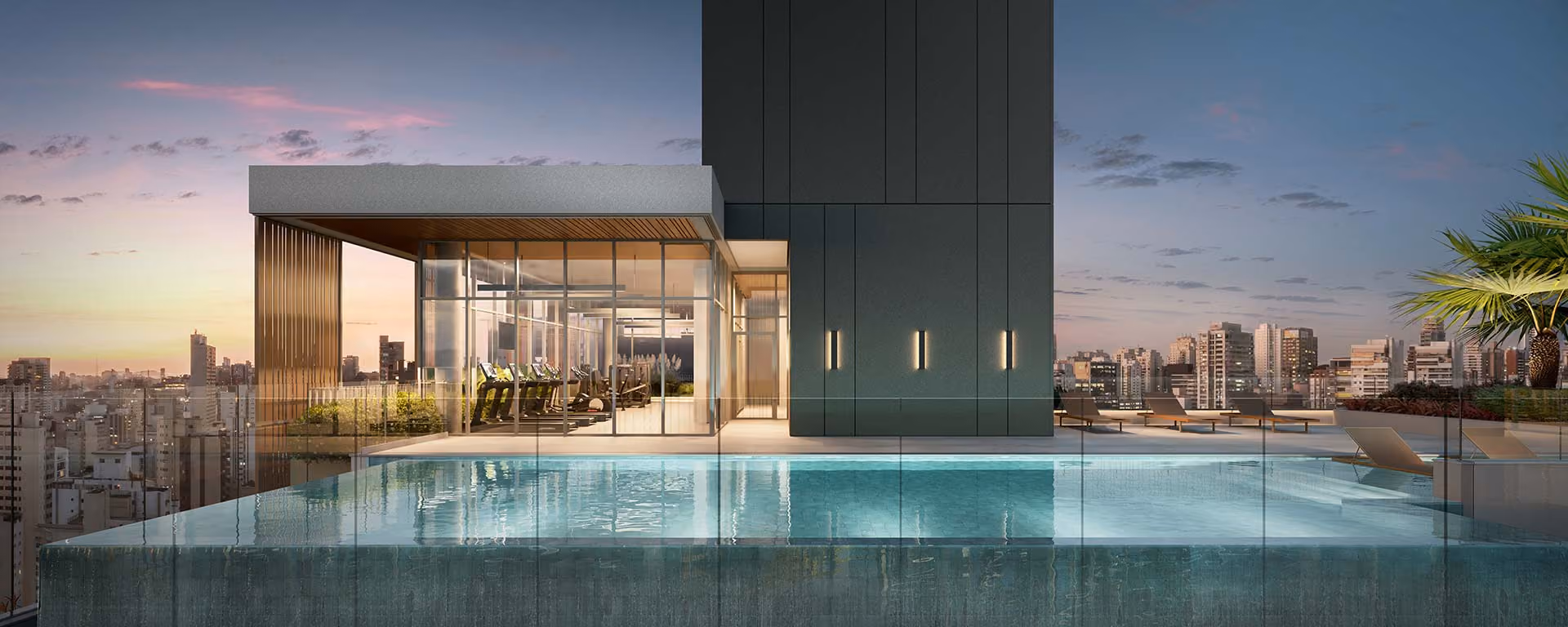 Piscina do Platz 450 - perspectiva ilustrada